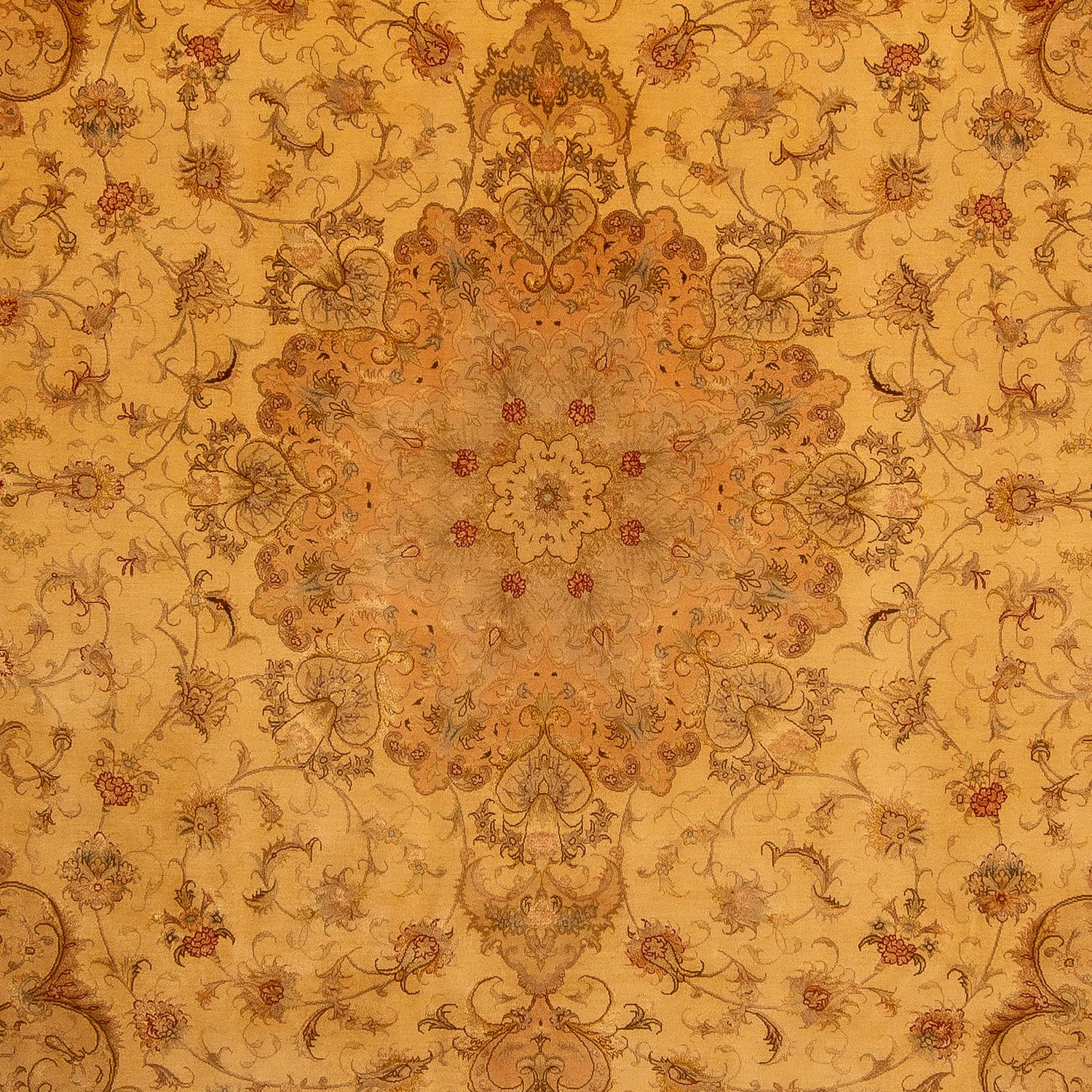 Persisk tæppe - Tabriz - Royal - 346 x 258 cm - guld