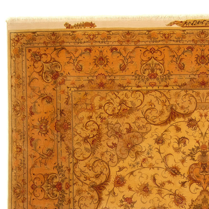 Persisk tæppe - Tabriz - Royal - 346 x 258 cm - guld