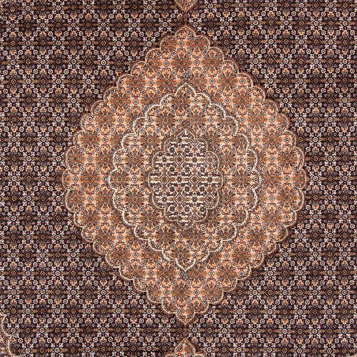 Persisk tæppe - Tabriz - 293 x 202 cm - mørkeblå
