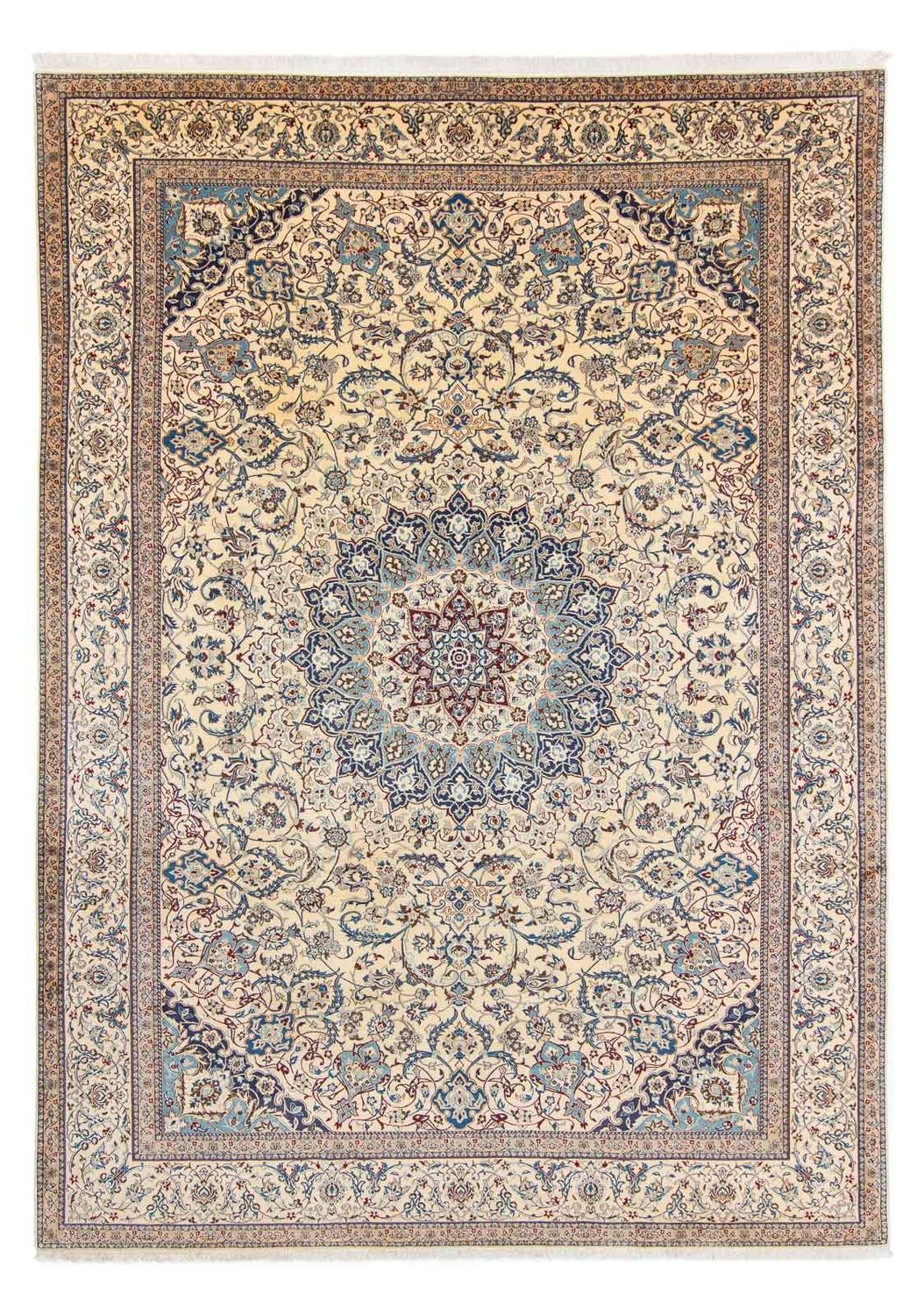Persisk tæppe - Nain - 368 x 256 cm - beige
