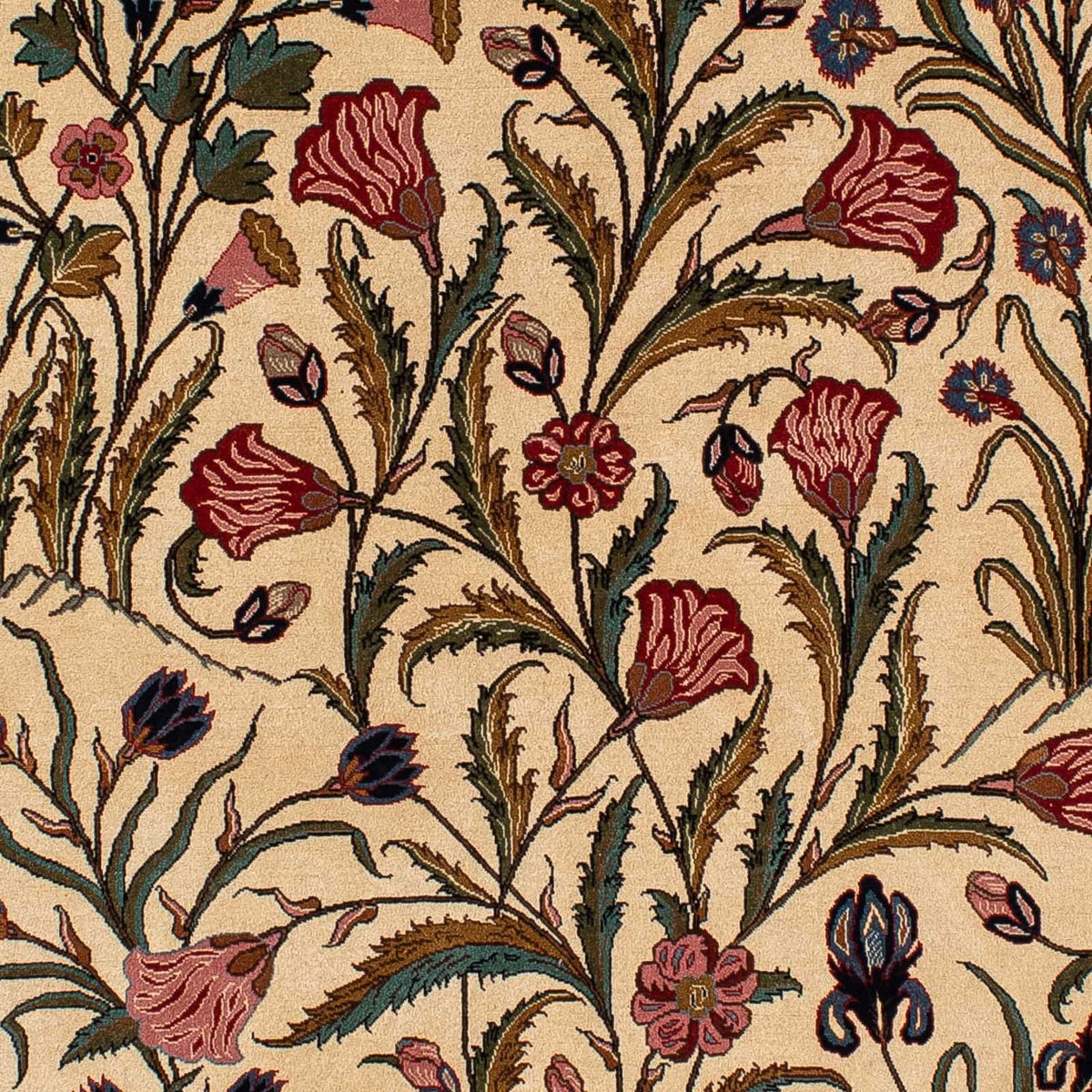 Persisk tæppe - Ghom - 195 x 122 cm - lys brun