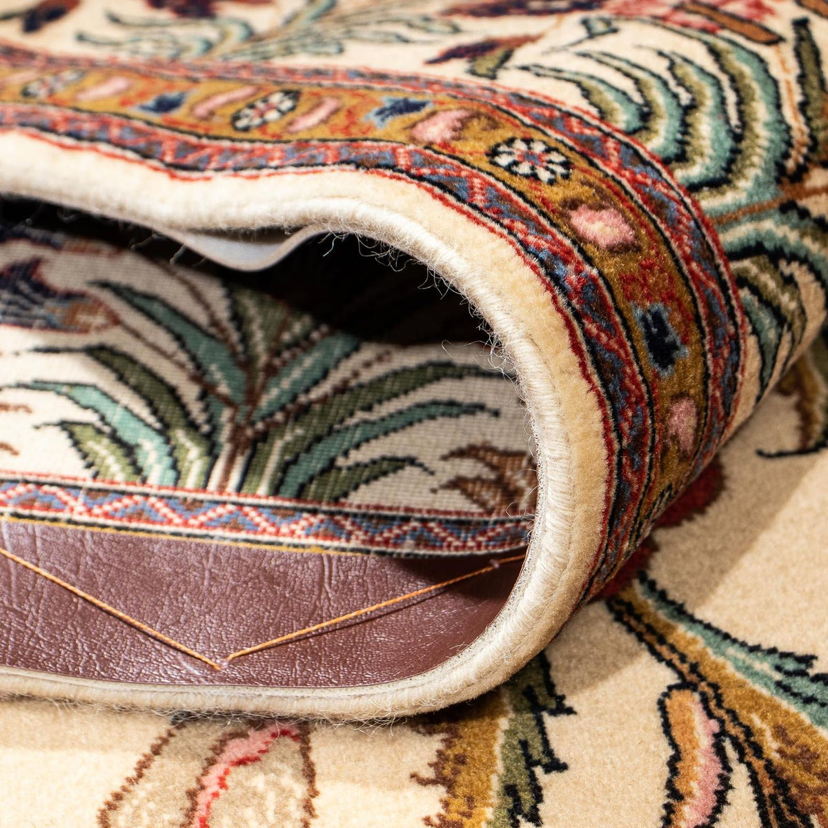 Persisk tæppe - Ghom - 195 x 122 cm - lys brun