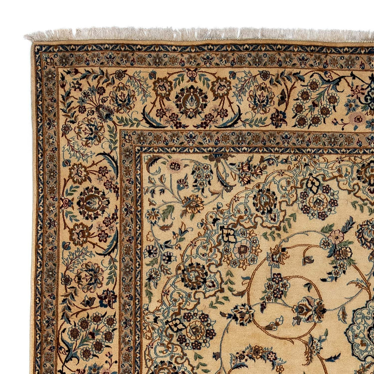 Persisk tæppe - Nain - 359 x 241 cm - beige