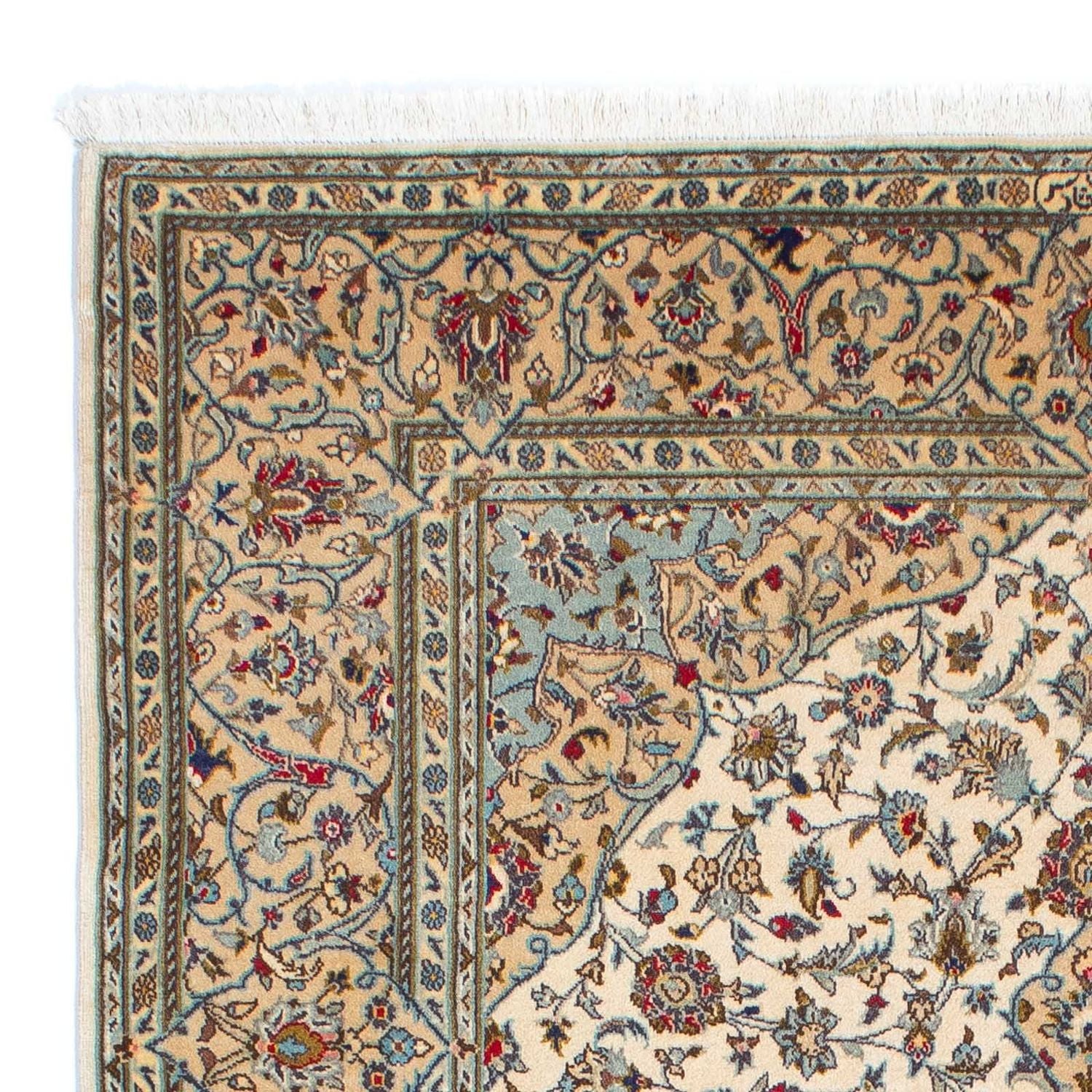 Persisk tæppe - Keshan - 216 x 142 cm - beige
