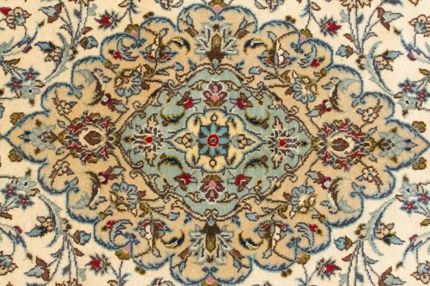 Persisk tæppe - Keshan - 216 x 142 cm - beige