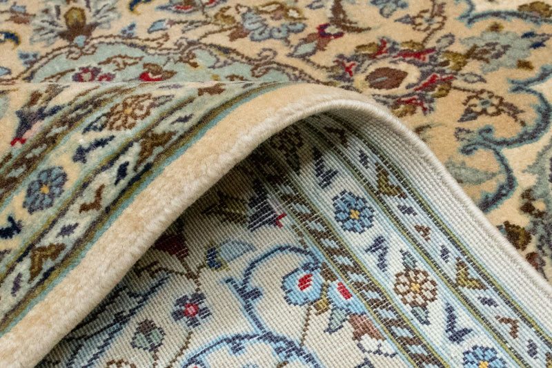 Persisk tæppe - Keshan - 216 x 142 cm - beige
