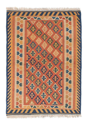Kelim-tæppe - orientalsk - 155 x 108 cm - flerfarvet