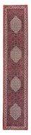 Løber Persisk tæppe - Bijar - 415 x 82 cm - mørkerød