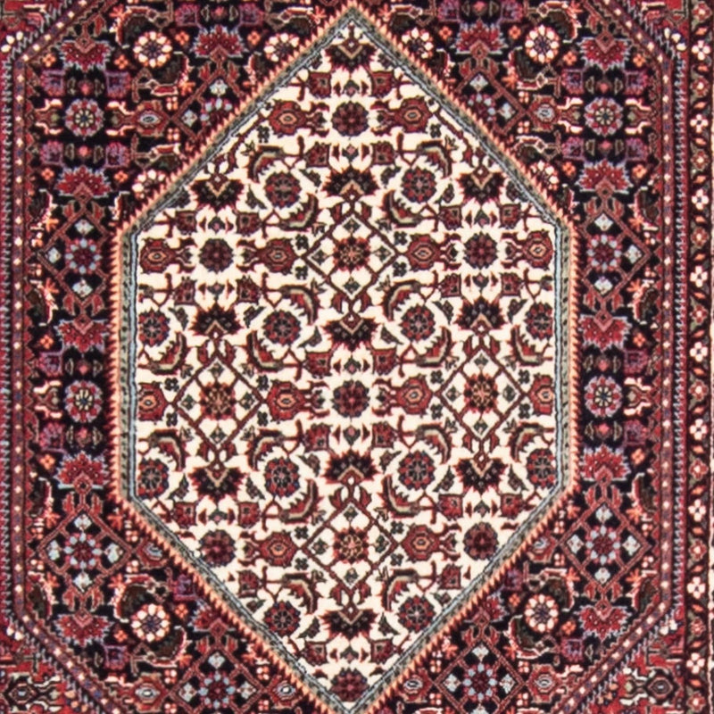 Løber Persisk tæppe - Bijar - 415 x 82 cm - mørkerød
