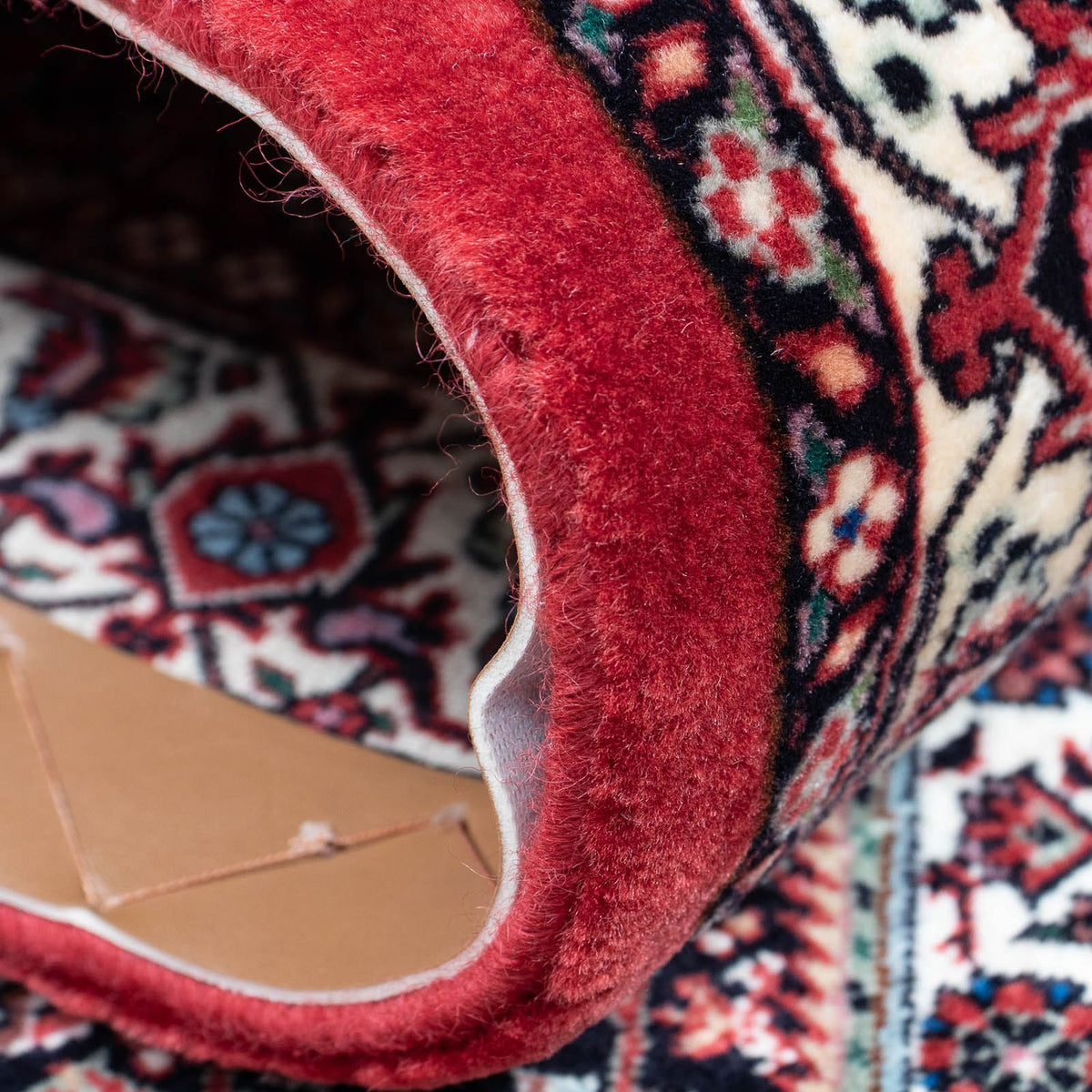 Løber Persisk tæppe - Bijar - 415 x 82 cm - mørkerød