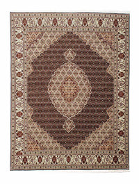 Persisk tæppe - Tabriz - 254 x 200 cm - mørkeblå