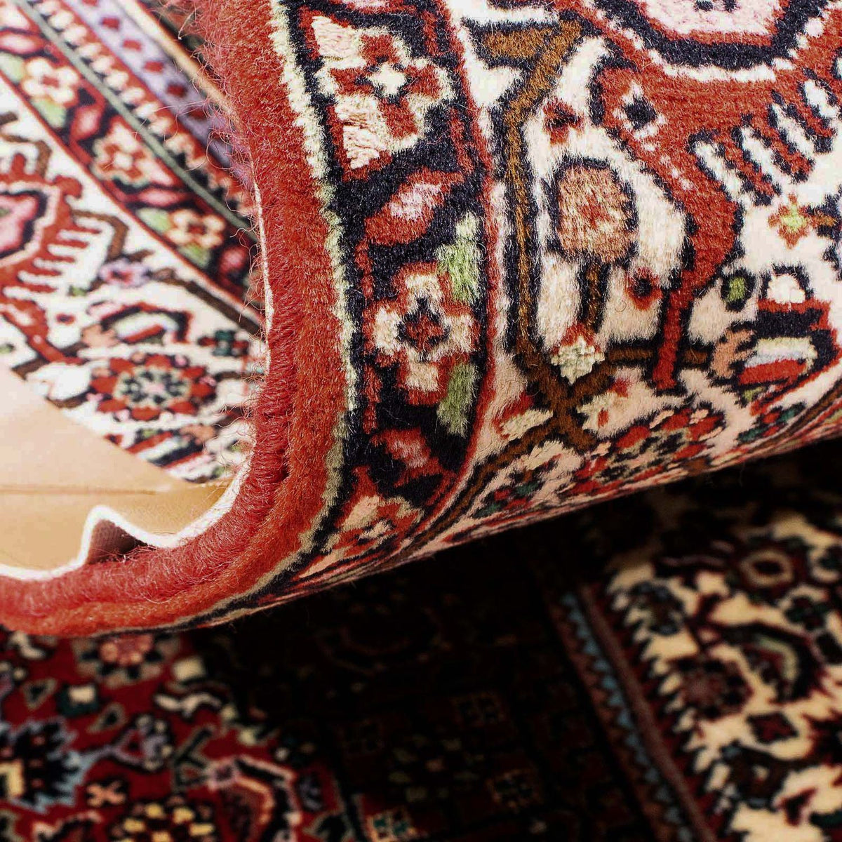 Løber Persisk tæppe - Bijar - 178 x 107 cm - lysrød