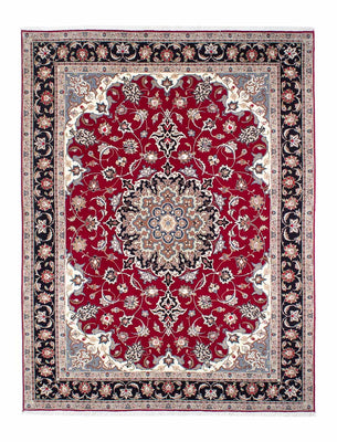 Persisk tæppe - Tabriz - Royal - 198 x 154 cm - mørkerød