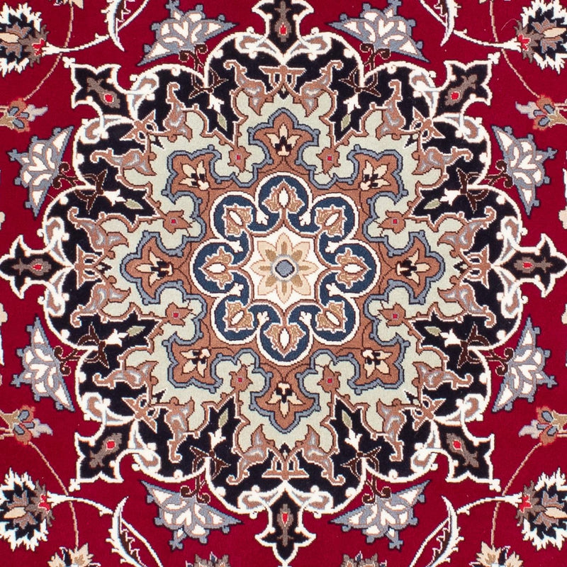 Persisk tæppe - Tabriz - Royal - 198 x 154 cm - mørkerød