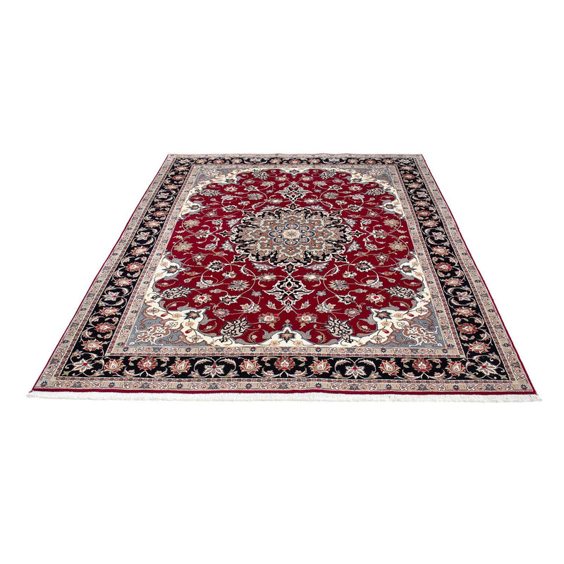 Persisk tæppe - Tabriz - Royal - 198 x 154 cm - mørkerød