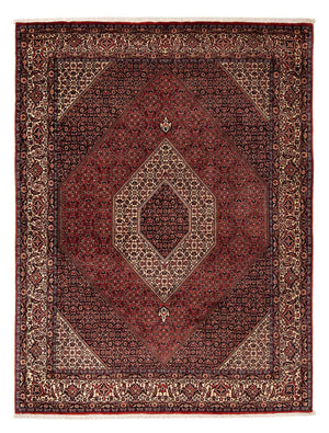 Persisk tæppe - Bijar - 259 x 201 cm - mørkerød