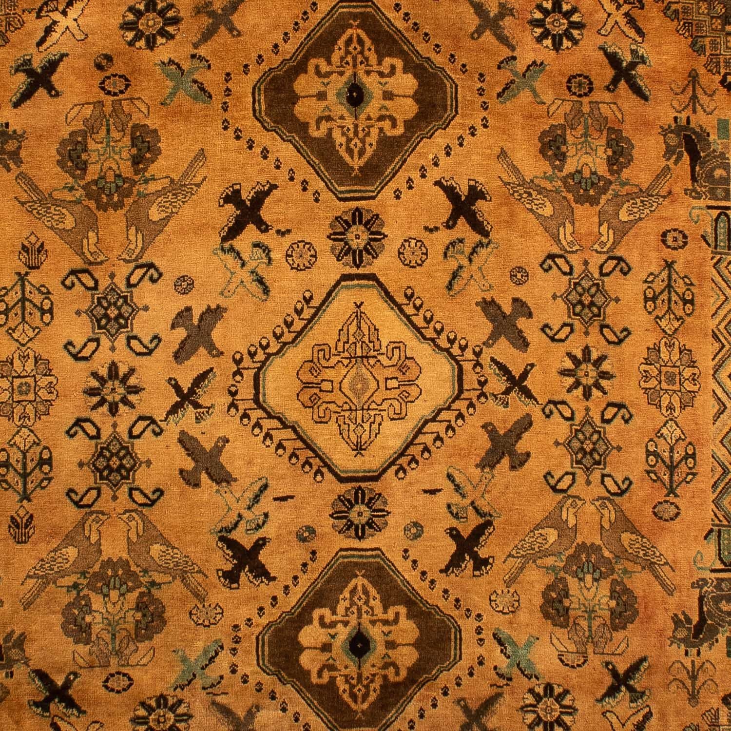 Persisk tæppe - Nomadisk - 300 x 207 cm - brun