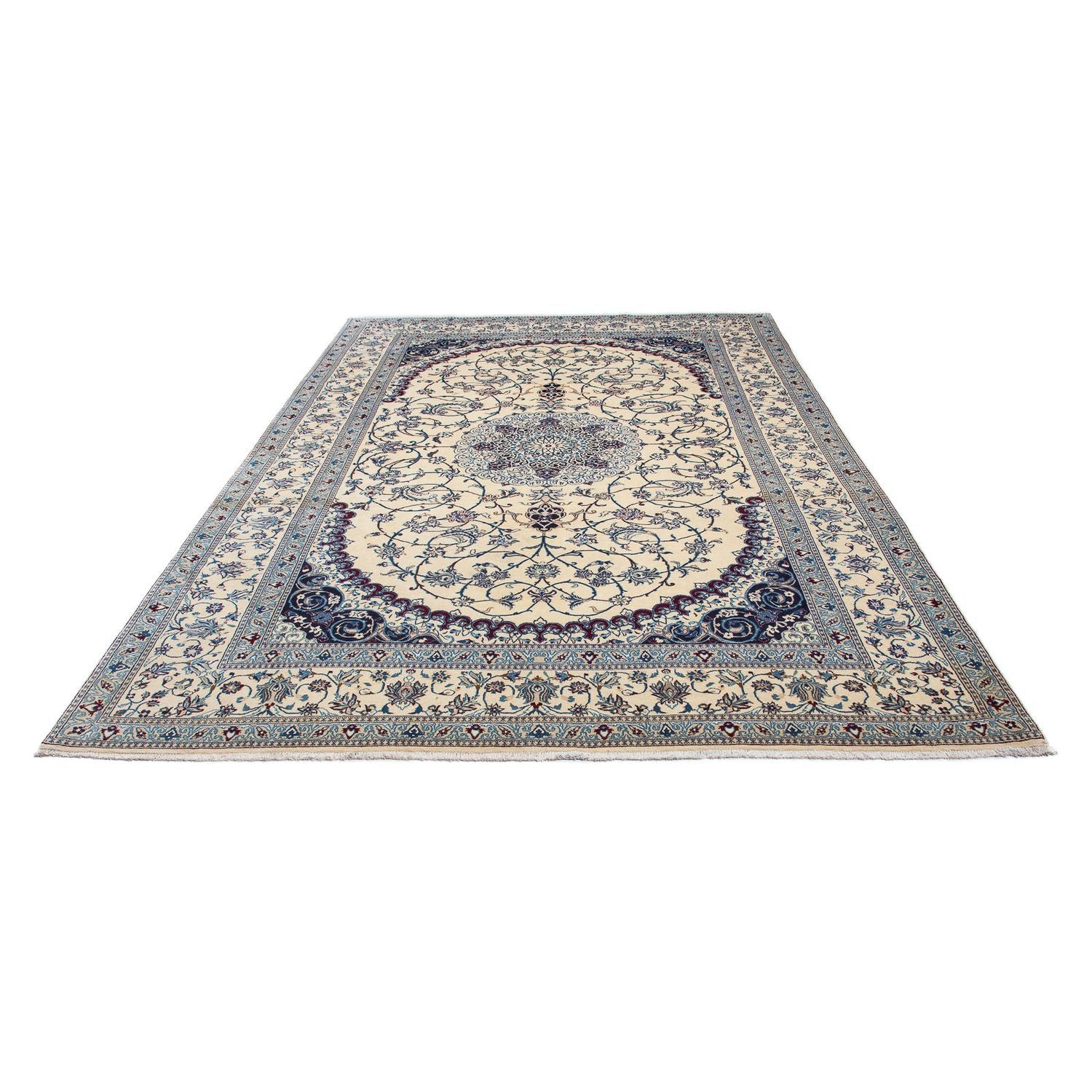 Persisk tæppe - Nain - Premium - 303 x 199 cm - beige