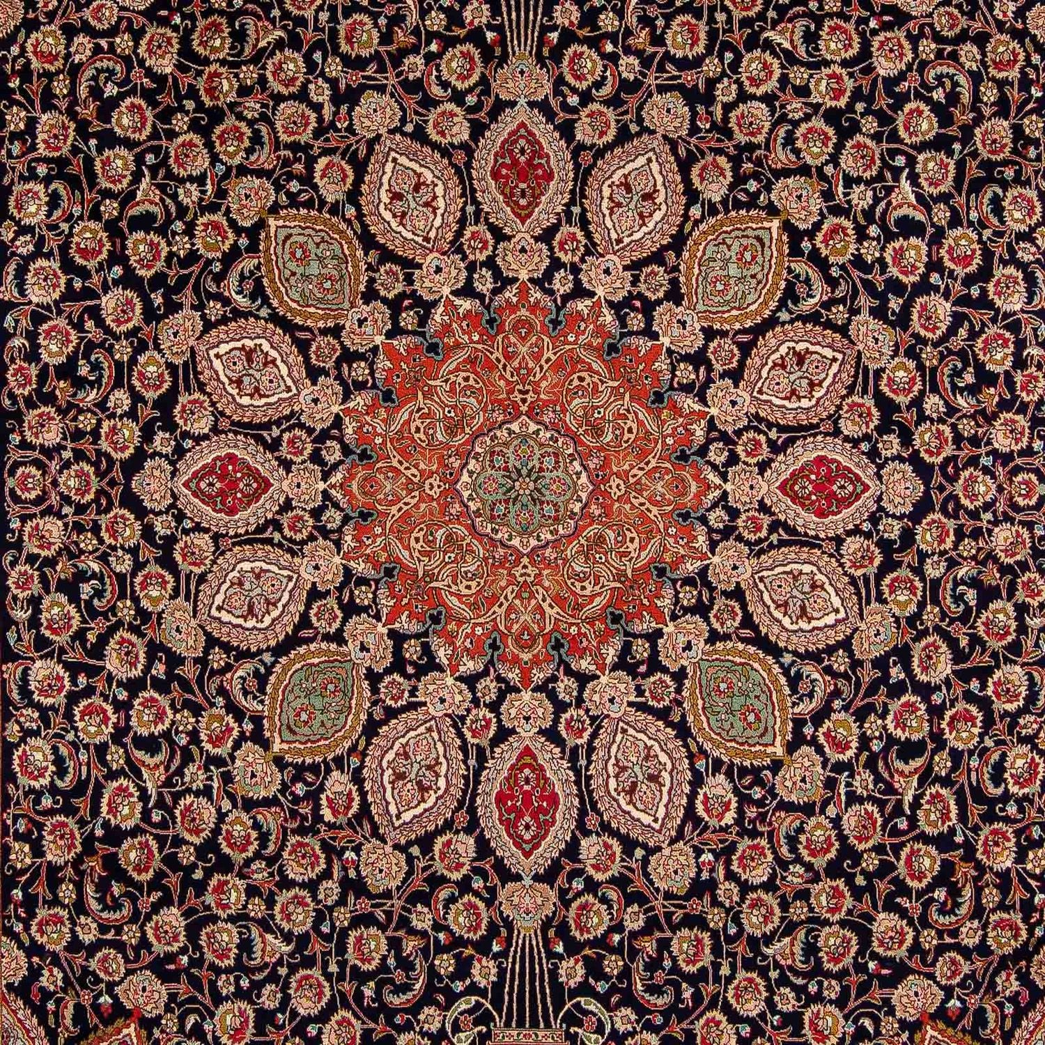 Persisk tæppe - Tabriz - 390 x 296 cm - lys brun