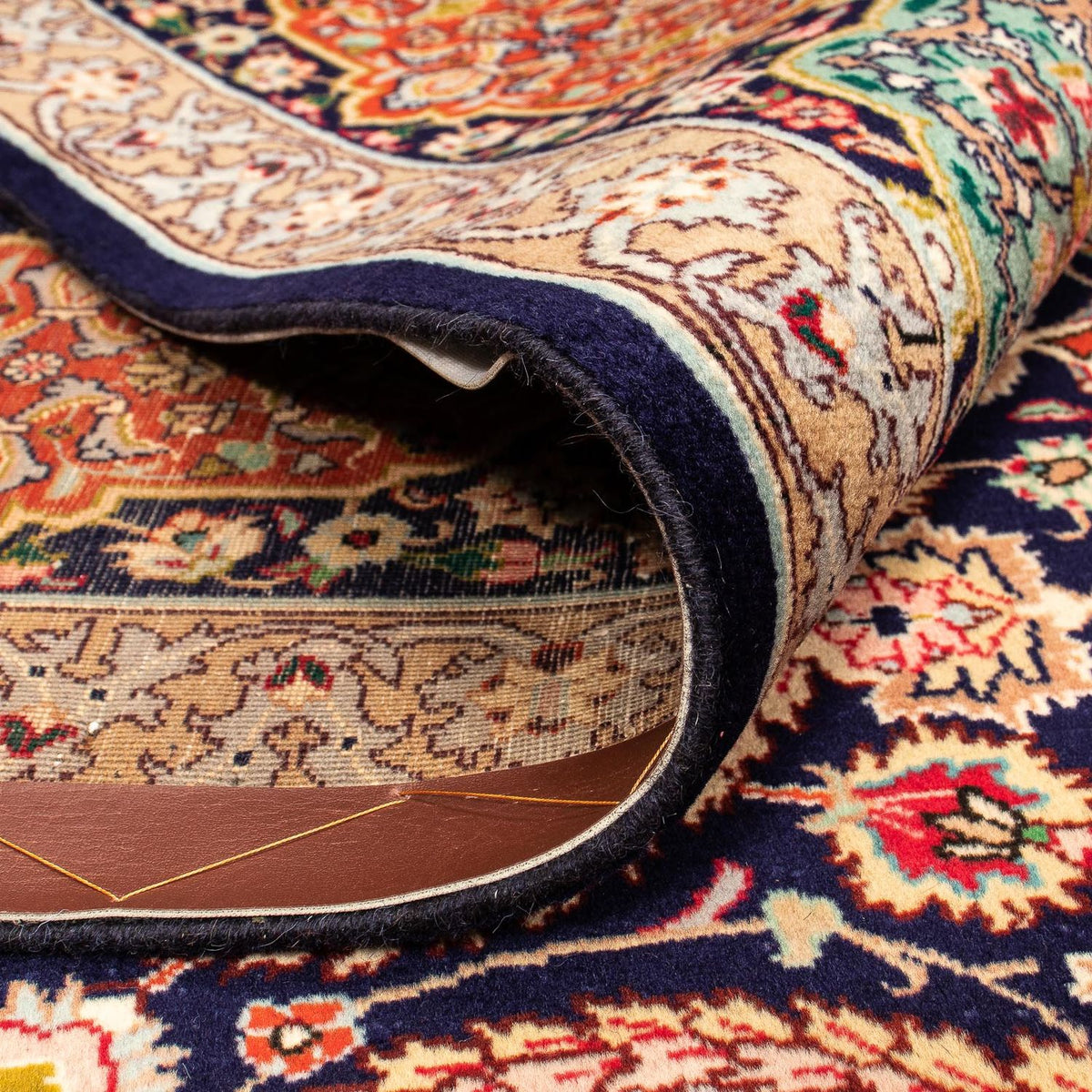 Persisk tæppe - Tabriz - 390 x 296 cm - lys brun