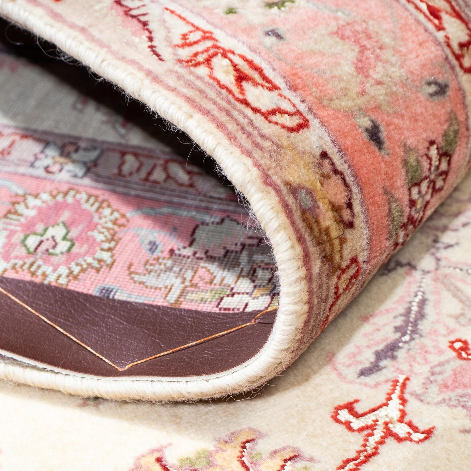 Løber Persisk tæppe - Tabriz - Royal - 198 x 83 cm - beige