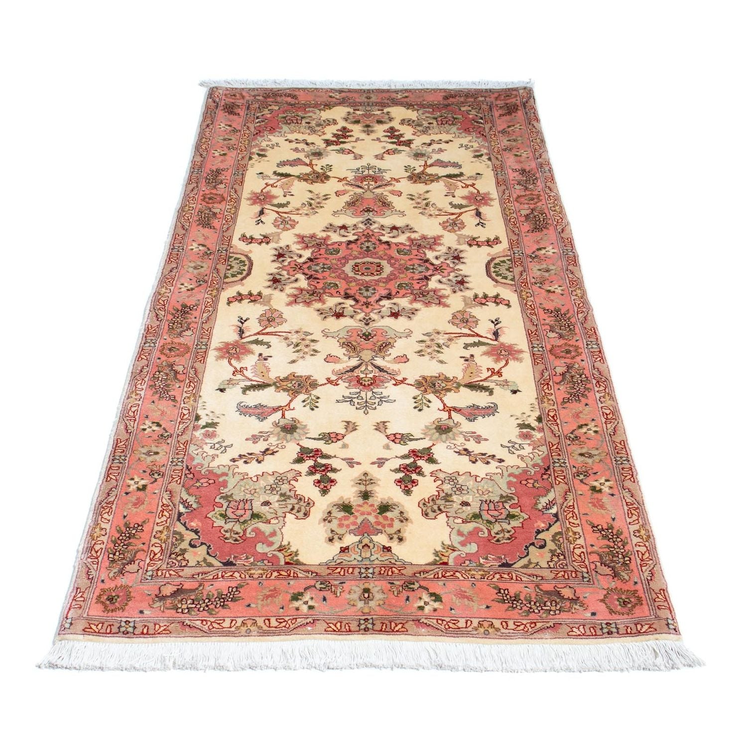 Løber Persisk tæppe - Tabriz - Royal - 198 x 83 cm - beige