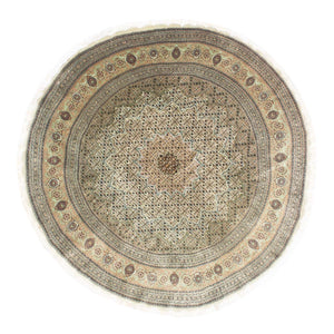 Persisk tæppe - Tabriz - Royal rundt  - 195 x 195 cm - beige