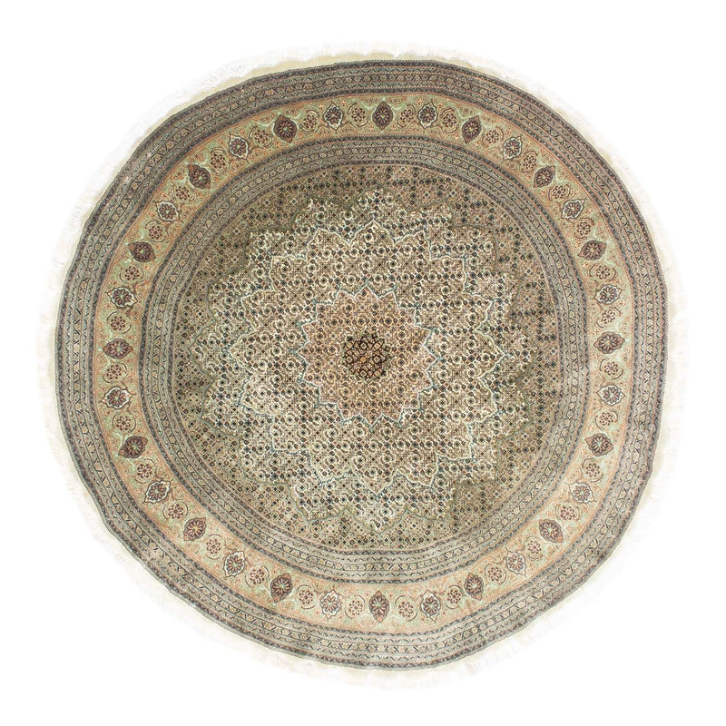 Persisk tæppe - Tabriz - Royal rundt  - 195 x 195 cm - beige