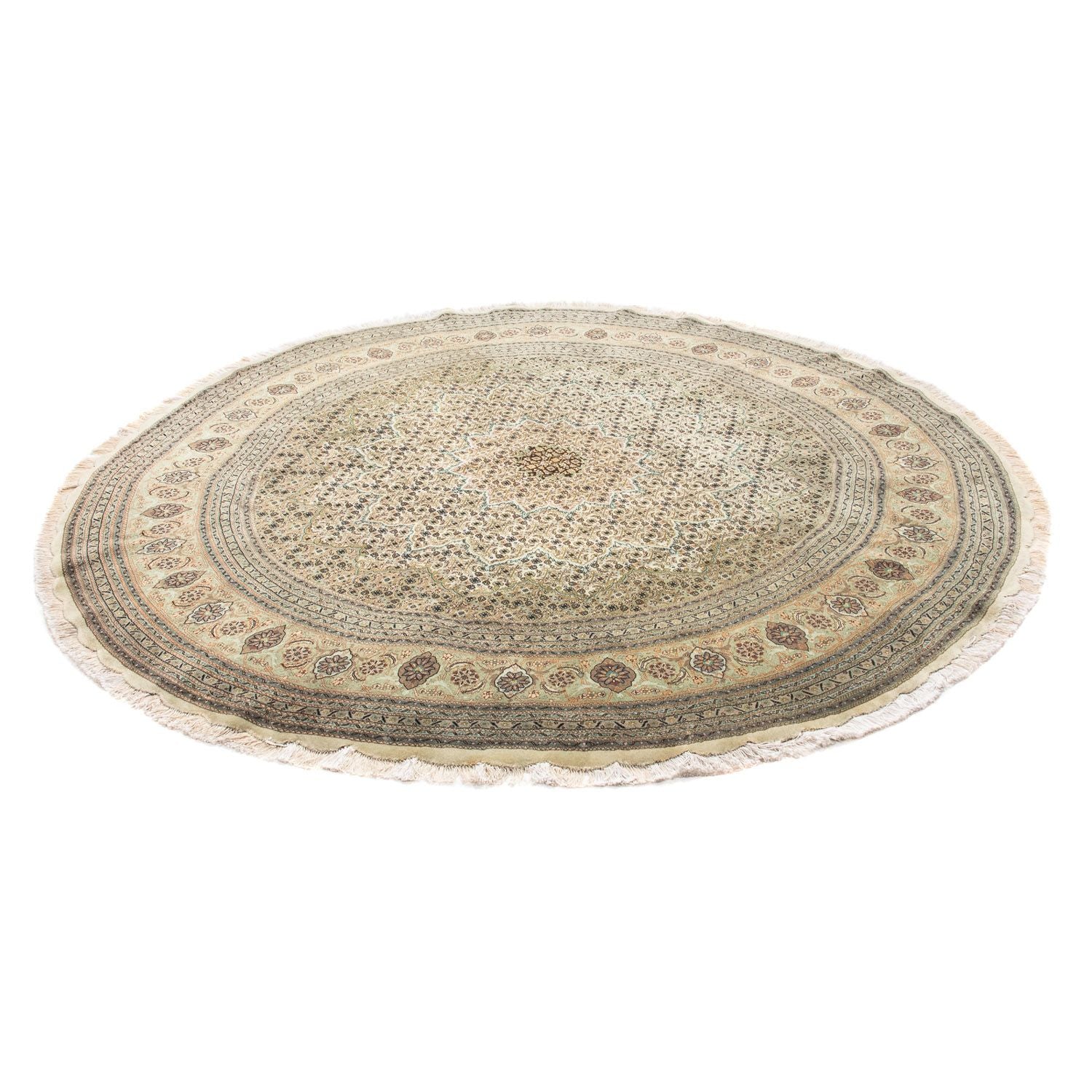 Persisk tæppe - Tabriz - Royal rundt  - 195 x 195 cm - beige