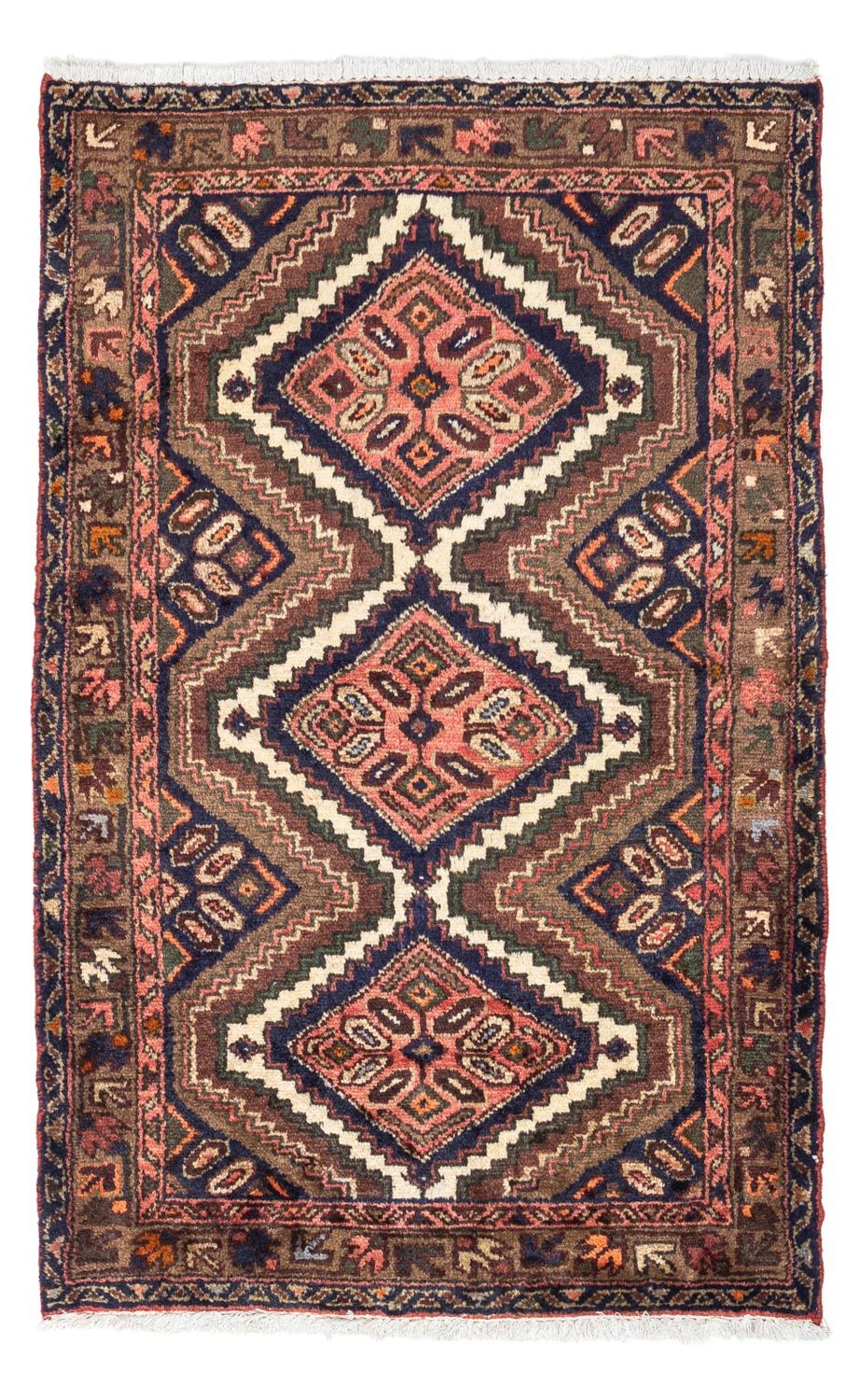 Persisk tæppe - Nomadisk - 120 x 73 cm - lysrød