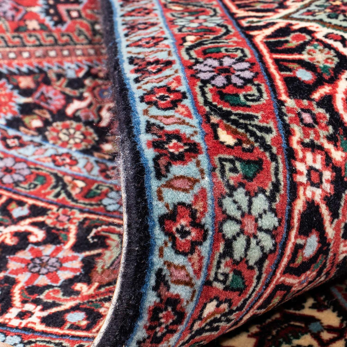 Persisk tæppe - Bijar - 250 x 168 cm - lysrød