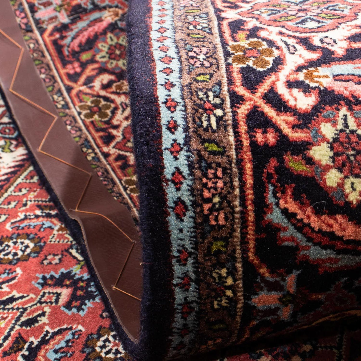 Persisk tæppe - Bijar - 250 x 173 cm - lysrød