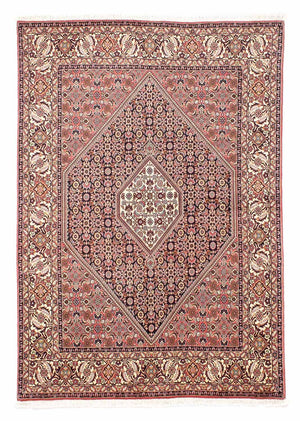 Persisk tæppe - Bijar - 246 x 168 cm - lysrød