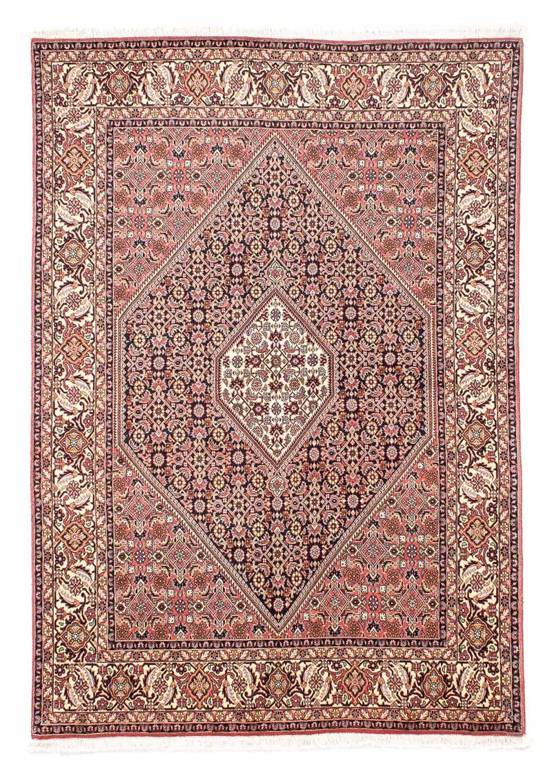 Persisk tæppe - Bijar - 246 x 168 cm - lysrød