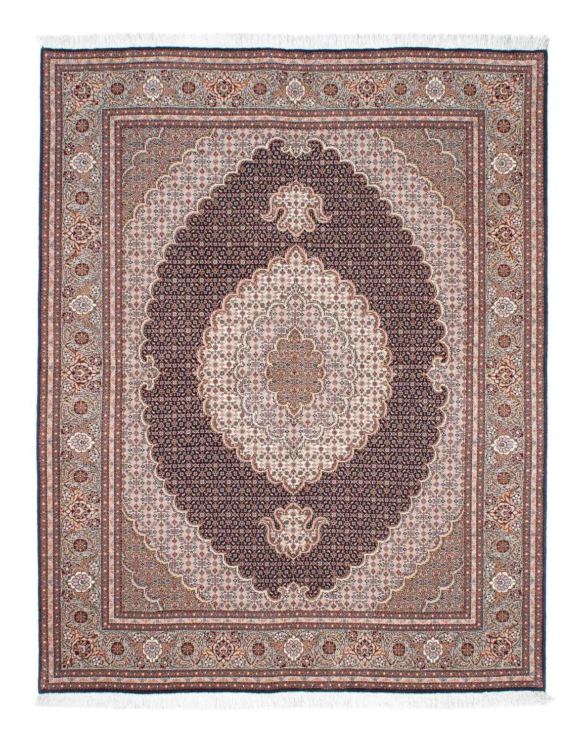 Persisk tæppe - Tabriz - 187 x 150 cm - lys brun
