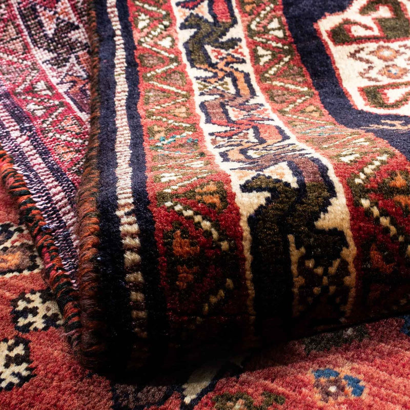 Persisk tæppe - Nomadisk - 276 x 172 cm - mørkerød