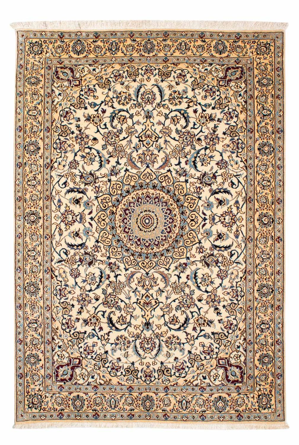 Persisk tæppe - Nain - Premium - 186 x 132 cm - beige
