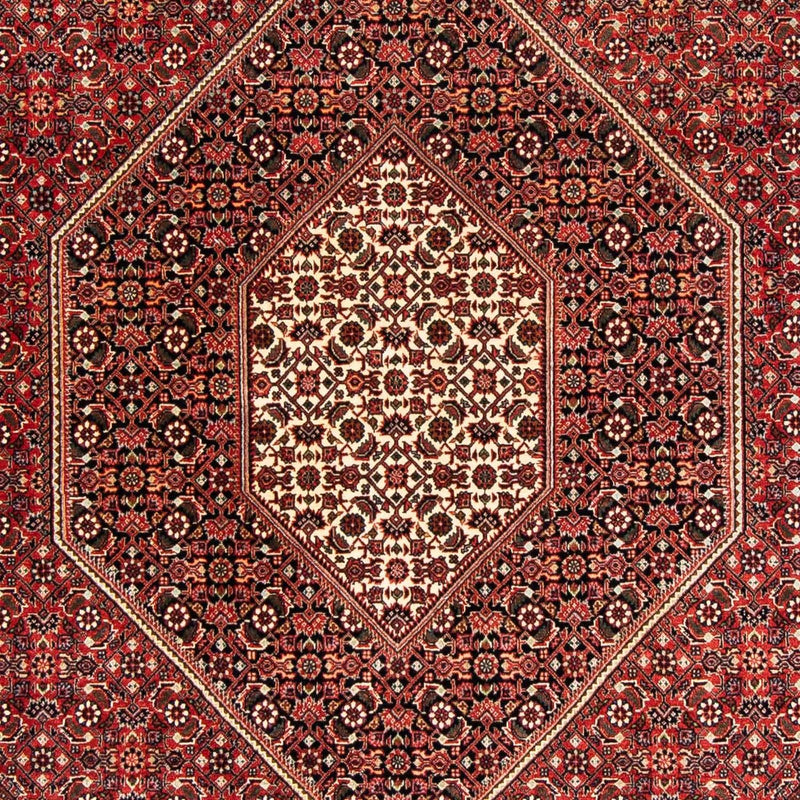 Persisk tæppe - Bijar - 233 x 169 cm - mørkerød