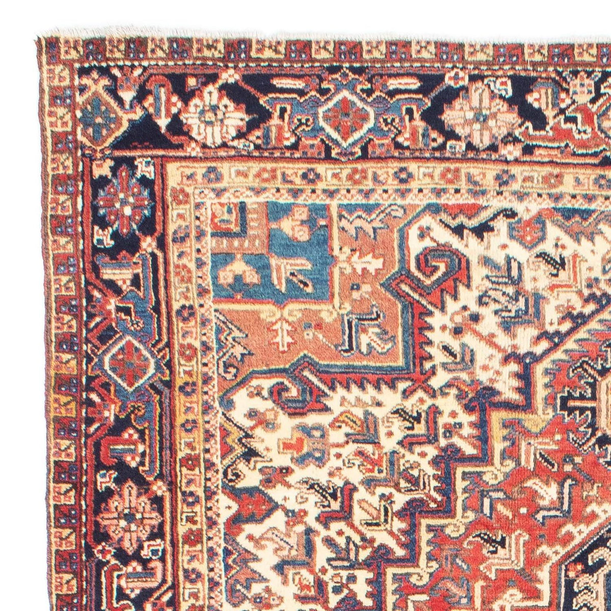 Persisk tæppe - Nomadisk - 256 x 206 cm - lysrød