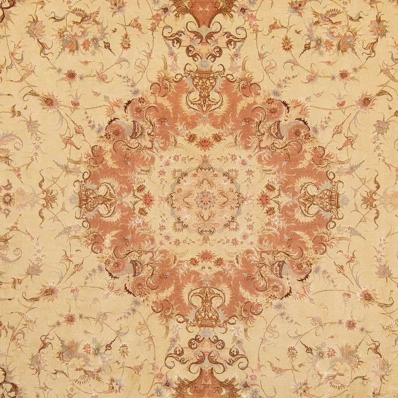 Persisk tæppe - Tabriz - Royal - 400 x 303 cm - lys brun