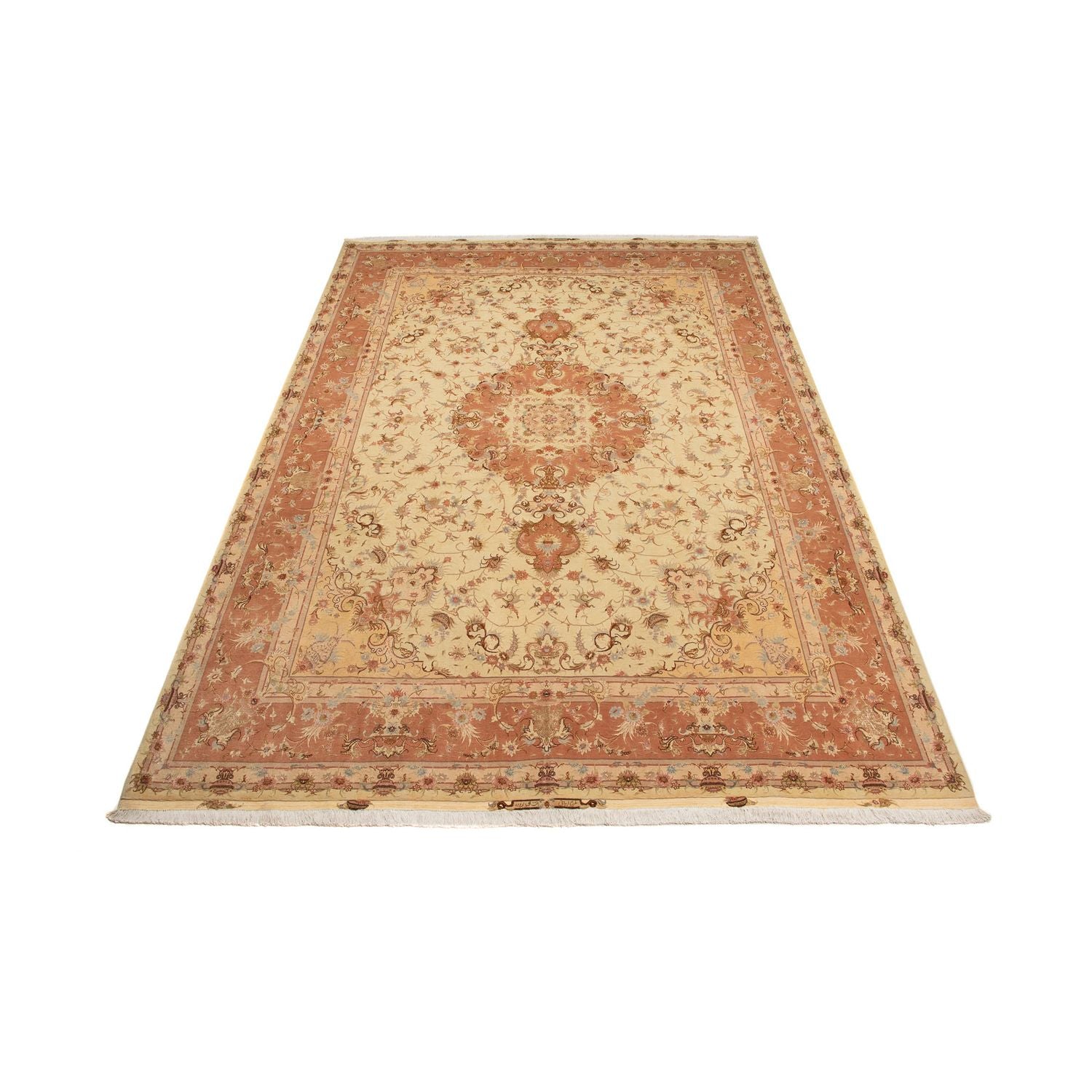 Persisk tæppe - Tabriz - Royal - 400 x 303 cm - lys brun