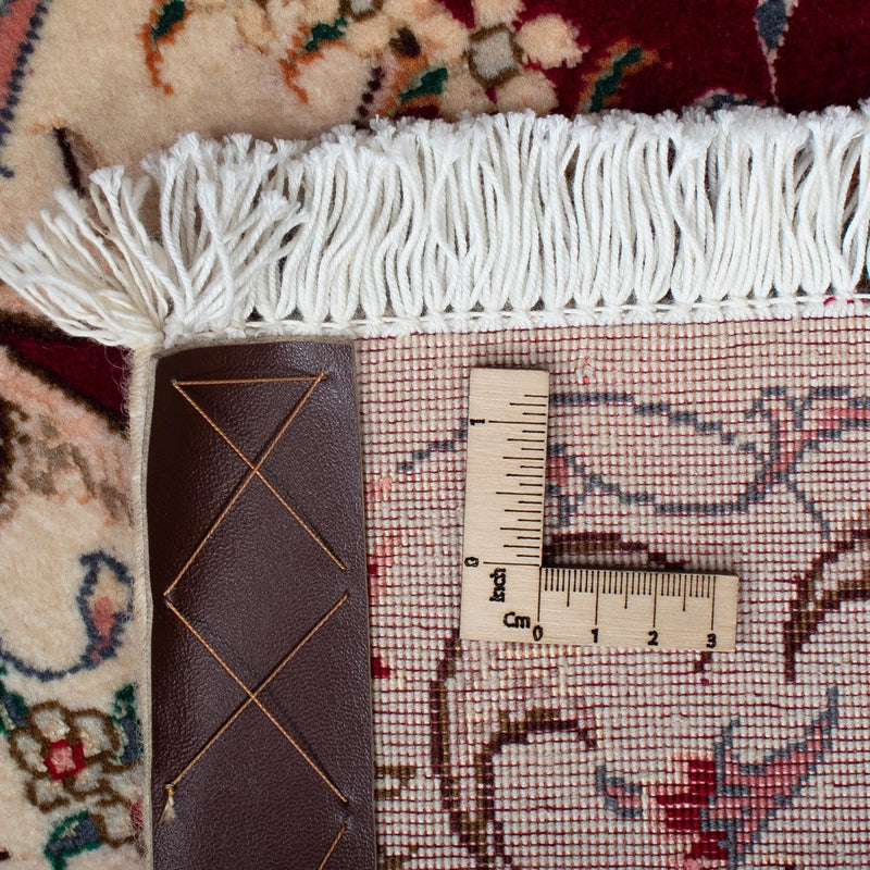 Persisk tæppe - Tabriz - Royal - 90 x 60 cm - mørkerød