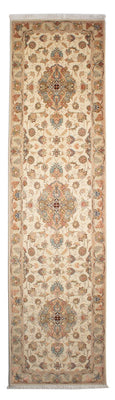 Løber Persisk tæppe - Tabriz - Royal - 330 x 86 cm - beige