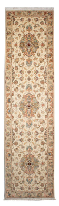 Løber Persisk tæppe - Tabriz - Royal - 330 x 86 cm - beige