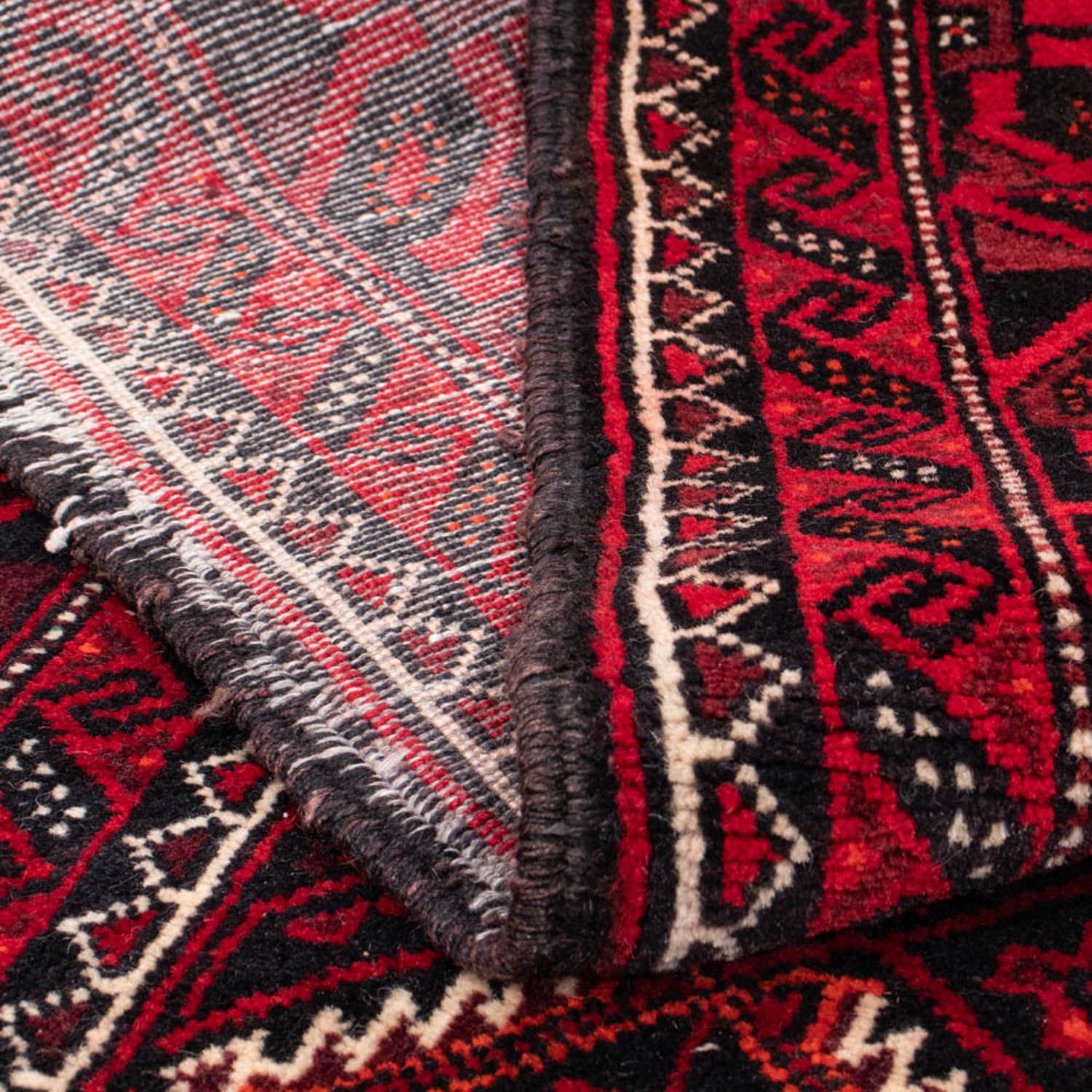 Løber Baluch-tæppe - 248 x 117 cm - mørkerød