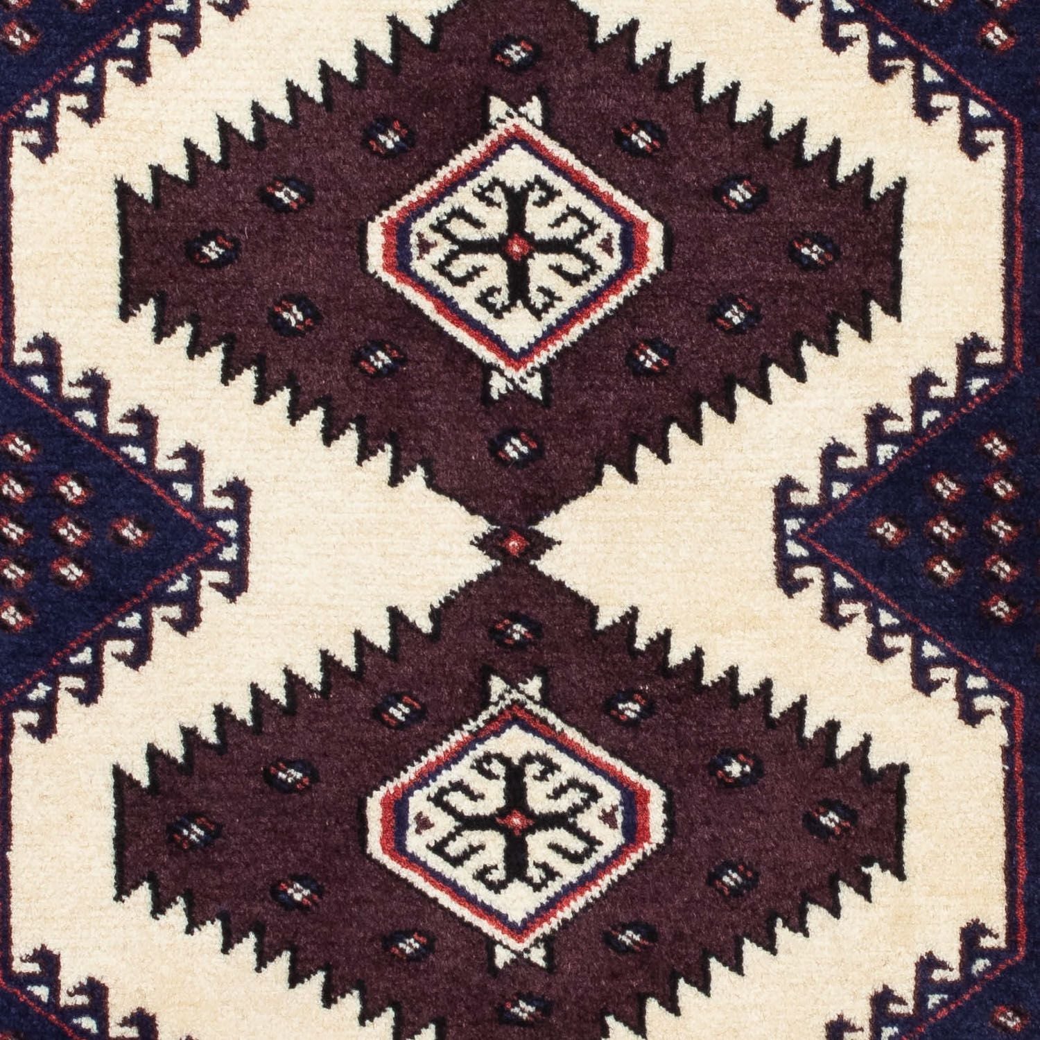 Turkaman-tæppe - 139 x 87 cm - flerfarvet