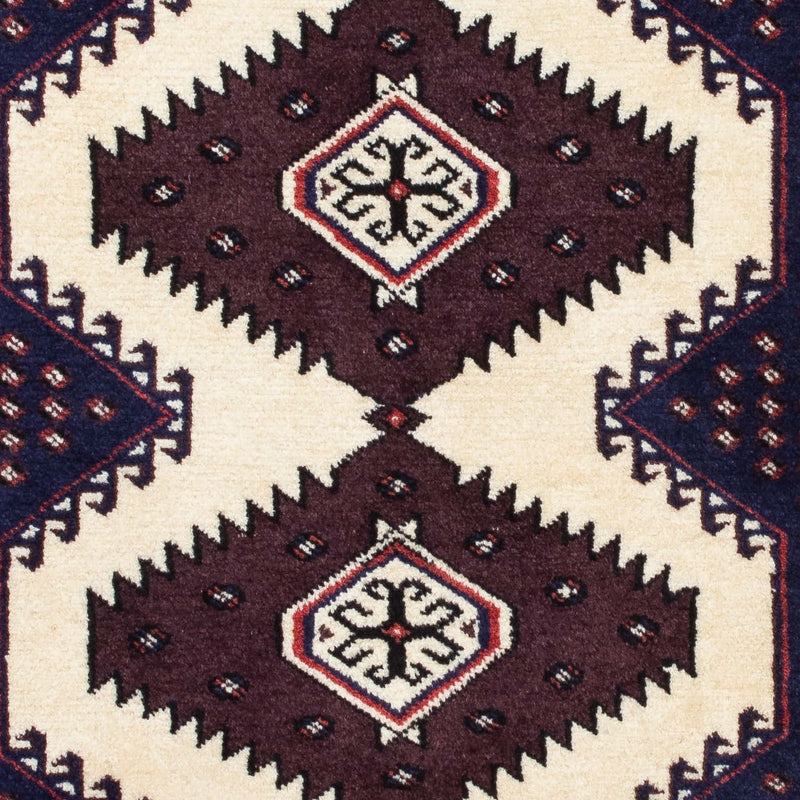 Turkaman-tæppe - 139 x 87 cm - flerfarvet