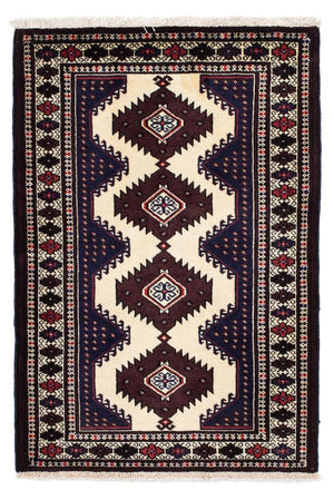 Turkaman-tæppe - 133 x 86 cm - flerfarvet