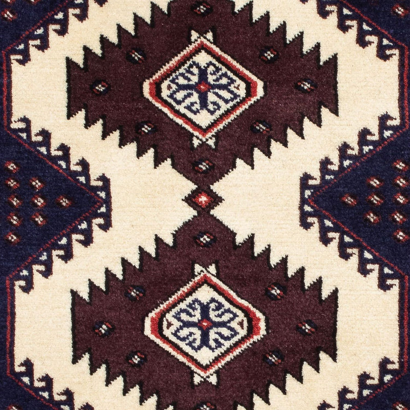 Turkaman-tæppe - 133 x 86 cm - flerfarvet