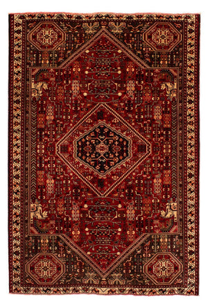 Persisk tæppe - Nomadisk - 289 x 196 cm - mørkerød